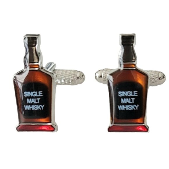 Single Malt Whisky Bottle Cufflinks E227